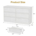 thumbnail image 4 of Tzou 6-Drawer Dresser Organizer - Modern Wooden Chest w/ Anti-Tip, Large Storage for Bedroom, Living Room(White), 4 of 9