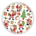 thumbnail image 1 of Faldas para árbol de Navidad de 30 pulgadas con texto "Merry Christmas", tapete para árbol de Navidad para vacaciones de invierno, falda para árbol de Navidad para decoraciones navideñas rústicas, 1 of 8