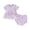 Summer Children Outfit Set-C367-Purple, variant on Toddler Baby Girls Summer Clothes Short Sleeve Pull On T-shirt & Drawstring Shorts Plaid 2Pcs Outfits Set Girls Summer Set 0-24 Months,6-12 Months