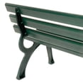 thumbnail image 4 of 6'L Park Bench With Backrest, Recylced Plastic, Green, 4 of 7
