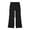 Black, variant on Girls School Uniform Pants High Stretchy Half Elastic Waist Soft Fabric Slim Flat Front Slacks for Teens