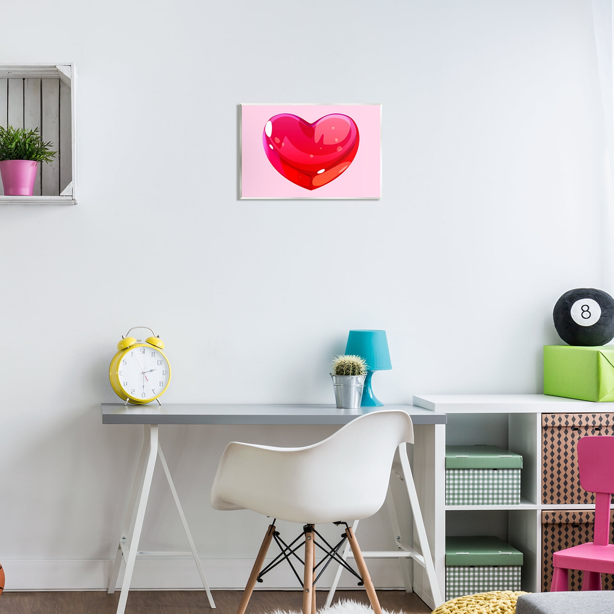 Stupell Industries Red Gummy Heart Food & Beverage Painting Unframed Art Print Wall Art, 15 x 10