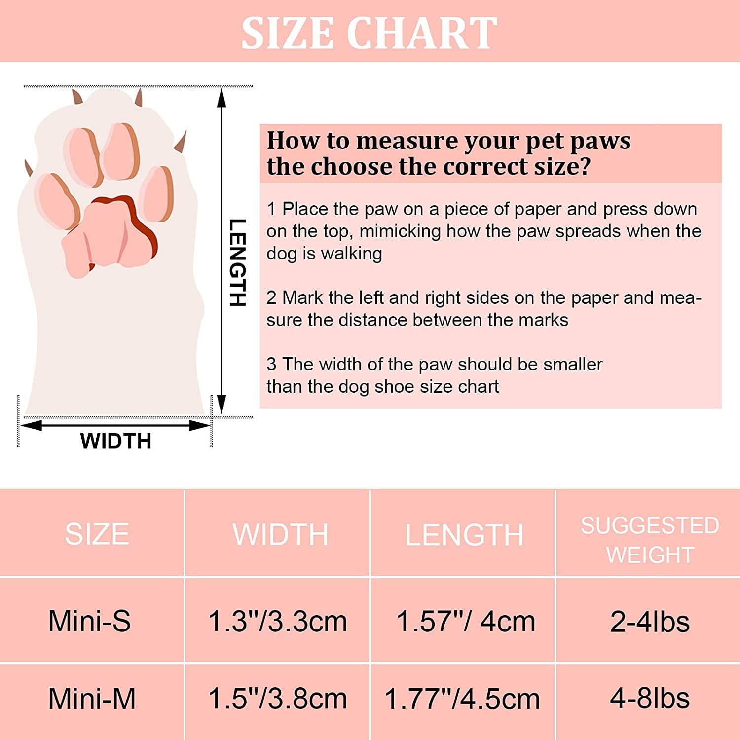 Dog shoe sizes 2025