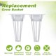 thumbnail image 5 of 50 piezas de cestas para macetas hidropónicas, juegos de cestas para plantas hidropónicas, lavabo de repuesto, cesta de cultivo de plástico sin suelo para cultivo de plantas hidropónicas (blanco), 5 of 5