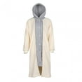 thumbnail image 4 of Milageto Women's Winter Coats Button Down Coats Autumn Lady Lapel Fuzzy Fleece Jacket Beige XL, 4 of 8
