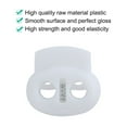 thumbnail image 4 of Unique Bargains 20 Pcs Verrous de Cordon à Ressort Attache en Plastique Double Trous Clip Corde Toggle Stoppers Sliders, Blanc, 4 of 7