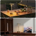 thumbnail image 6 of 2 Pack Rechargeable Cordless Table Lamps, Portable 5000mAh Battery Table Light, 3 Color Stepless Dimming LED Table Light with Memory Function, for Outdoor/Dinner/Patio/Restaurant.(Gold), 6 of 7