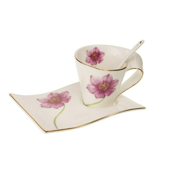 Flower Cup and Saucer Set