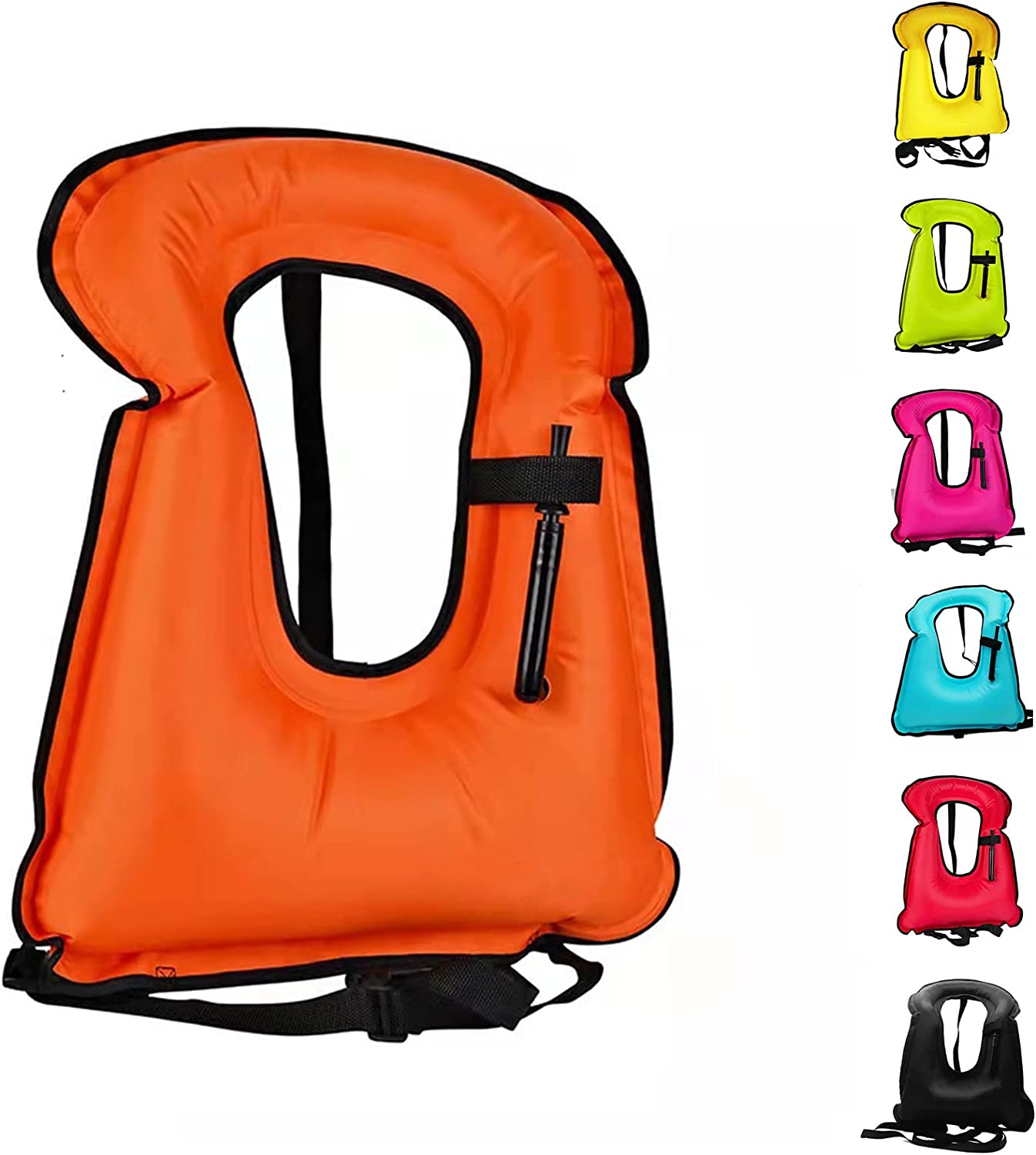 Portable Inflatable Snorkel Vest – Swimming & Diving Life Jacket For Adults & Kids