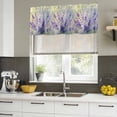 thumbnail image 4 of Lavender Curtain Valances for Windows, Kitchen Valance Window Treatments Panel 2 Pack, Purple Floral Spring Country Nature Wildflower Plant Rod Pocket Short Curtains for Bathroom Bedroom 42 x 12 Inch, 4 of 8