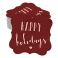 thumbnail image 1 of Inkdotpot Pack Of 50 Real Rose Gold Foil Bracket Shape Paper Tags Happy Holiday Favor Hang Tags, 1 of 7