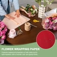 thumbnail image 4 of Uxcell Flower Wrapping Paper, Iridescent Double Sided Plastic Bouquet Packaging Waterproof Florist Dark Red, 4 of 7