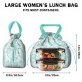thumbnail image 5 of Princess Pattern Drawstring Lunch Bag Women - Drawstring Lunch Bag Insulated for Work Office - Stain-Resistant Large Lunchbags for Women with Multi-Pockets, 5 of 6