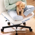 thumbnail image 2 of CELTOSS Criss Cross Home Office Chair, Teddy Fabric Armless Swivel Task Computer Chair with Wheels, White, 2 of 14