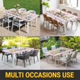 thumbnail image 5 of Easter Gnomes Table Cloths for 6 Foot Rectangle Tables, Eggs Rabbit Spring Daisy Floral Pink Checkered Patio Waterproof Elastic Fitted Tablecloths, Washable Rectangular Table Cover for Camping, 5 of 8