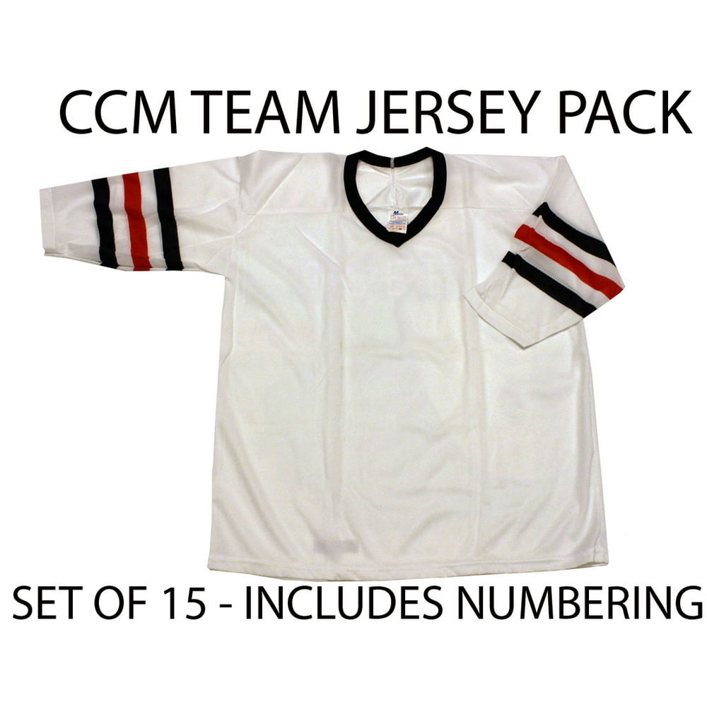 YOUTH JERSEY Team Set 15 CCM HOCKEY JERSEYS Hawks Colors BOYS L/XL