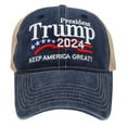 thumbnail image 3 of Trump 2024 Béisbol Ajustable Casual Golfs para Hombres Mujeres (Oscuro) Azul, 3 of 6