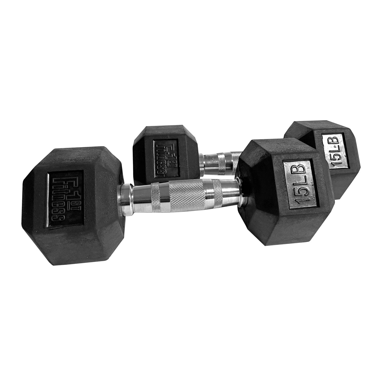 Fitness First Rubber Hex Dumbbell Pairs, 75 lbs. Pair