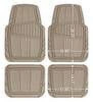 Auto Drive 4-Piece Premium Rubber Floor  Mat Toll Tan- Universal Fit for Cars, Trucks,202WM32
