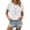 White-shirts, variant on Aezemi Women Pullover Button Shirts Round Neck Short Sleeve Fashion Comfy Summer Tees Trendy Outdoor Soft Tunic All Match Undershirts Tops XL