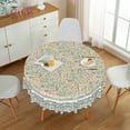 thumbnail image 2 of Lfeey Mandala Vintage Round Tablecloth, Wipeable Oil-Resistant Polyester Tablecloth, 60 inches, 2 of 6
