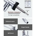 thumbnail image 5 of Wowow Kitchen Faucet and Water Filter Faucet Combo, WOWOW Stainless Steel Kitchen Sink Faucet with Drinking Water Faucet for Reverse Osmosis or Water Filtration System, Polished Chrome, 5 of 5