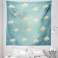 thumbnail image 1 of Cloud Tapestry, Vintage Cloud Cumulus Pattern Weather Worn out Old Looking Illustration, Fabric Wall Hanging Decor for Bedroom Living Room Dorm, 5 Sizes, Ivory and Pale Blue, by Ambesonne, 1 of 1
