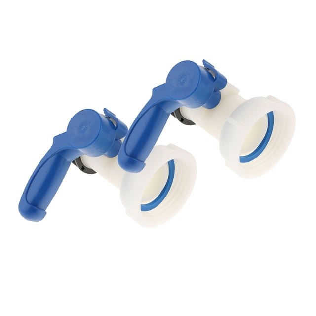 2pc Adaptador de Agua de Grifo Válvula Mariposa 1000l Ibc 62mm Accesorios de Informatica Sunnimix 1000L IBC Tote Tank Water