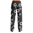 thumbnail image 6 of Hearthz Halloween Flannel Pajama Pants Women Plush Fuzzy Loose Pajama Pants for Women Warm Cozy Pj Bottoms Lounge Pants Womens Fleece Pajama Pants, 6 of 7