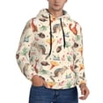 thumbnail image 2 of Uemuo Autumn Forest Animals Pattern Men's Hoodie - Casual Pullover Hoodie with Kangaroo Pocket, Stylish Hooded Sweatshirt for Everyday Wear-3X-Large, 2 of 7