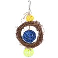 thumbnail image 3 of Tbest Safe Non-toxic Sepaktakraw Rattan Hoop Hanging Biting Chewing Playing Bird Toy Swing Rings Parrots Supplies Accessory,Bird Toy,Bird Biting Toy, 3 of 8