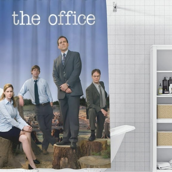 Office TV-theme Bathroom Shower Curtain Home Decor,Bath Curtains Durable Waterproof Bath Curtain , Adluts Girls Boys Bathroom Decor House Gifts 52x71inch（130cmX180cm）