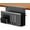 Black 2 Tier, variant on Desk Side Storage, Desk Laptop Holder with Magnetic Pen Holder, No Drill Desk Side Organizer for Office and Home Fits Flat Edge 0.3" to 2.3"