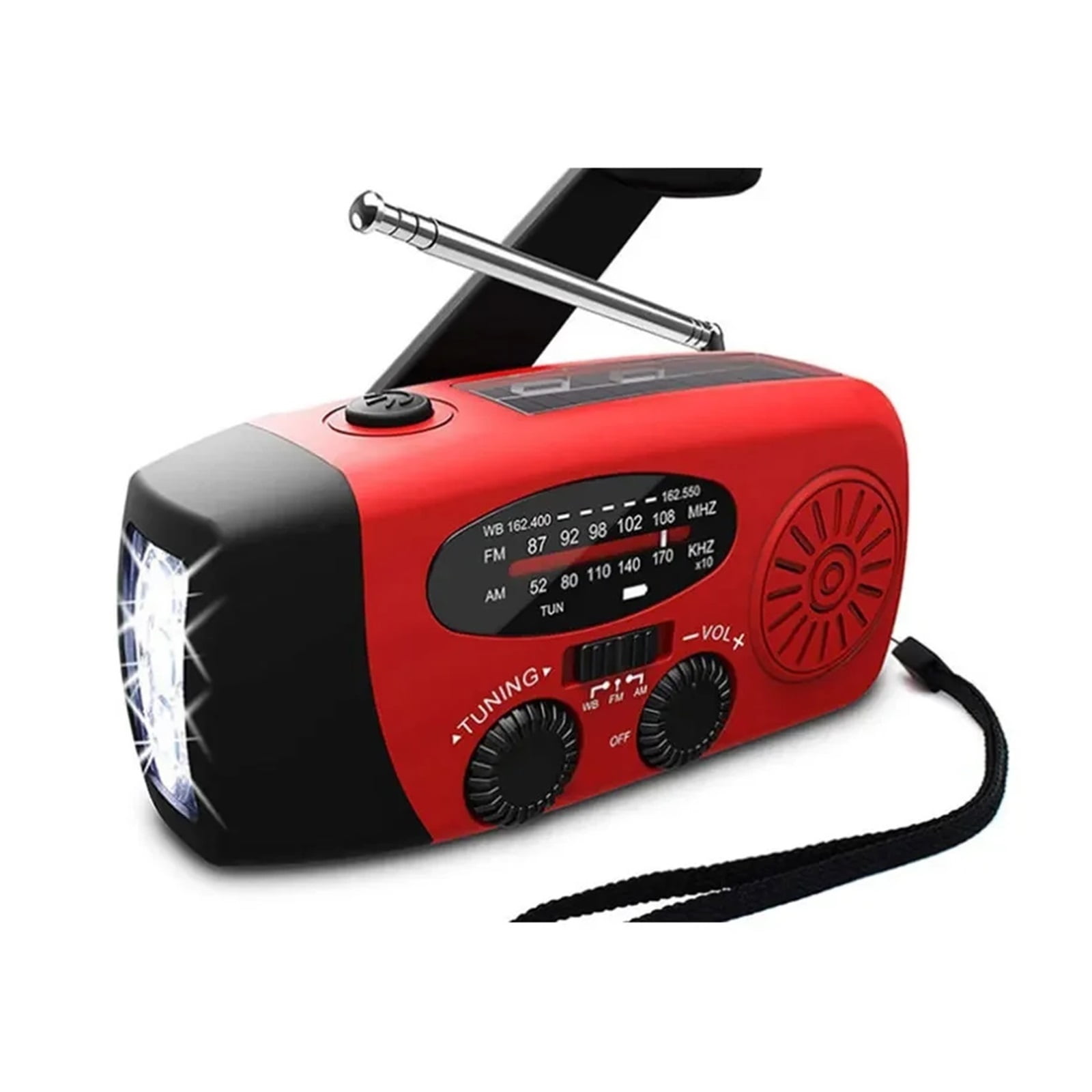 Charging Radio Flashlight Emergency Weather Radio Portable Hand Crank Radio USB Multifunctional Fm/am Radio Solar Hand Crank