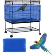 ACDANC Bird Cage Cover And Seed Catcher, Adjustable Soft Nylon Mesh Net Skirt, Airy Seed Guard For Parrot Parakeet Macaw Round Square Cages