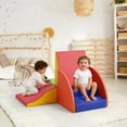 thumbnail image 3 of MFUN 6-Piece Toddler Foam Climbing Toys Soft Play Gym Climbing Blocks Made of PU Leather for 1-3 Years Orange, 3 of 9