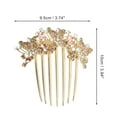 thumbnail image 2 of Unique Bargains 1 Pc Women's Portable Butterfly Rhinestones Side Comb for Parties Champagne Alloy, 2 of 4