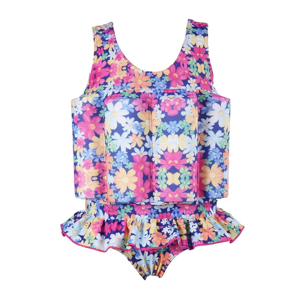 IBTOM CASTLE Toddler Kid Girls Floatation Swimsuit with Adjustable ...