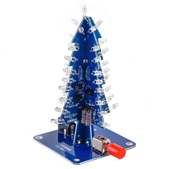 DIY Christmas Tree Kits Colorful RGB LED Christmas Tree Electronic Science Assemble Kit for Christmas Trees DIY A,1 x DIY Christmas Tree Kits