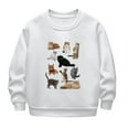 thumbnail image 2 of Bnwani Toddler Crew Neck Sweatshirts Girls Long Sleeve Fleece Warm Casual Comfortable Print White Size 10-11 Years, 2 of 5