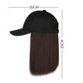 thumbnail image 3 of Prolriy Human Hair Wig Hairstyle Hair Cap Hat Baseball Long Adjustable Hair Wig Attached Hair Straight Wig Wig Hats for Women One Size, 3 of 3