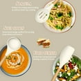 thumbnail image 6 of Kitchen Cooking Utensils Set, 33 pcs Non-stick Silicone Cooking Kitchen Utensils Spatula Set with Holder, Wooden Handle Silicone Kitchen Gadgets Utensil Set (Cream White), 6 of 7