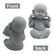 thumbnail image 2 of Linda estatua de Buda bebé, esculturas sonrientes de piedra arenisca, decoración del hogar Feng Shui, estatuilla de monjes delicado Buda Cultural, coche 4 piezas, 2 of 5