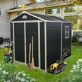 thumbnail image 2 of Abri de Rangement Extérieur en Résine 6 Pi x 8 Pi – Parfait pour Ranger les Meubles de Patio, Noir, 2 of 8