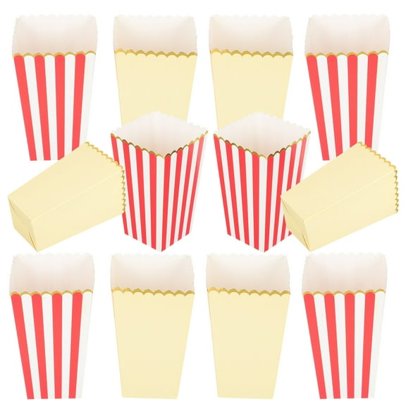 Raindrops 12pcs Popcorn Box Buckets Paper Classic Popcorn Containers Night Party