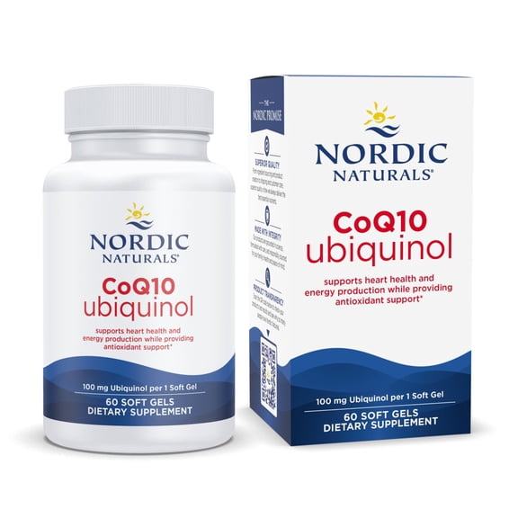 Nordic Naturals Nordic CoQ10 Ubiquinol Softgels, 100 Mg, Non-GMO, 60 Ct