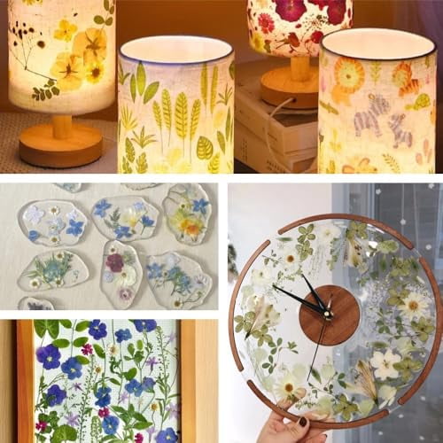 80Pcs Natural Pressed Dried Flowers Bulk Kit for Resin Molds, Nail Art, Scrapbooking, Candle Making, Jewelry DIY, and Craft Supplies with Real Pressed Flowers