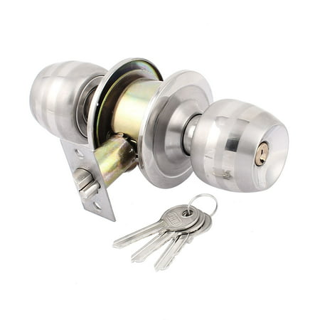 Household Bedroom Privacy Metal Push-Button Keyed Door Knobs Lock ...