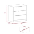 thumbnail image 4 of Cómoda 3 Cajones P/habitación Kaia Rovere Blanco/Marrón, 4 of 5