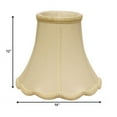 thumbnail image 6 of 16" Ivory Slanted Scallop Bell Monay Shantung Lampshade, 6 of 6